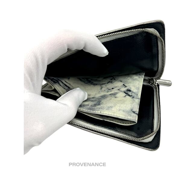 🔴 Balenciaga Marble Zip Wallet - Black/Off-White - Picture 7 of 9